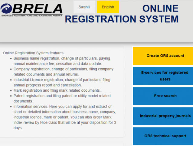 BRELA registration